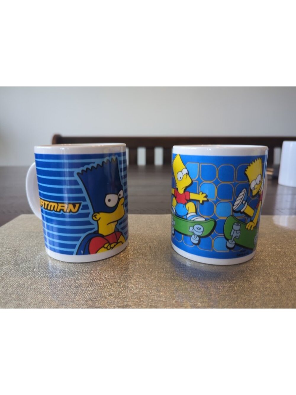The Simpsons BARTMAN Coffee Mug/Cup 2006 Matt Groening Bart Simpson Lot Of 2